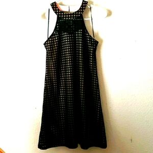 Candie’s Black & Pink Halter Dress w/Back Detail Size XS